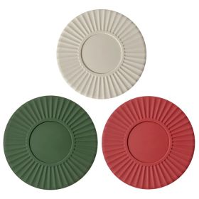 Non-slip Silicone Dining Table Placemat Kitchen Accessories Mat Cup Bar Drink Coffee Mug Pads, Heat Insulation Coasters (Color: 3Pcs)