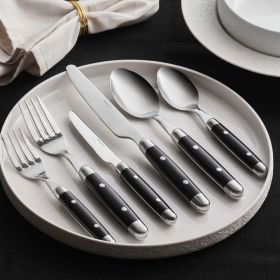Karaca Alina 36 Piece Cutlery Set for 6 Persons Black (Title: Black)